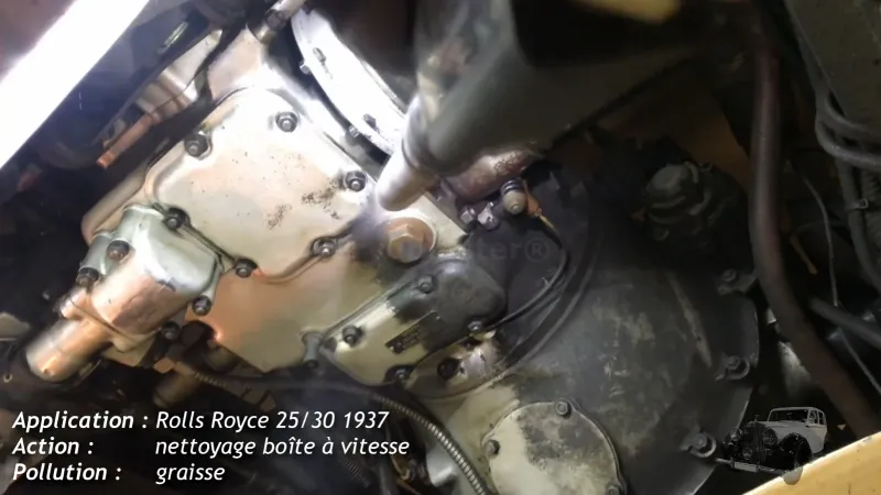 Nettoyage glace carbonique Rolls Royce 1935