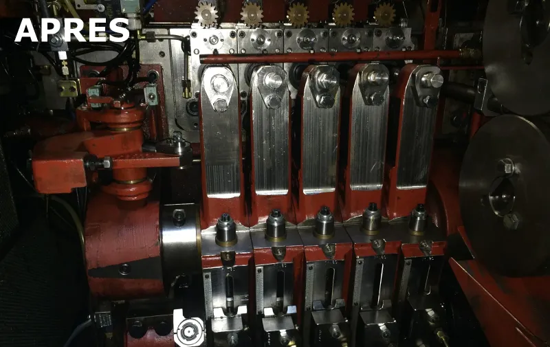 Après test de nettoyage cryogénique sur machine décollatge